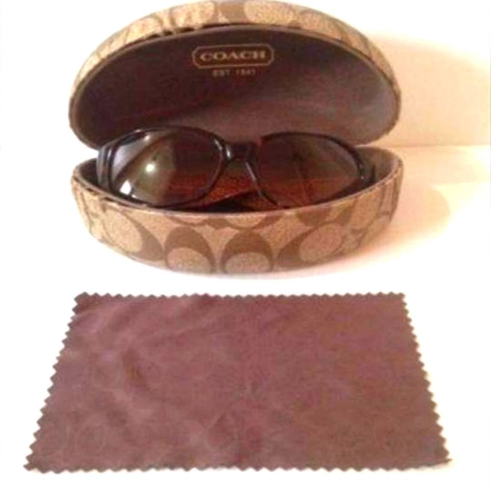 NEW COACH SUNGLASSES AND COACH SHELL CASE - Picture 1 of 5